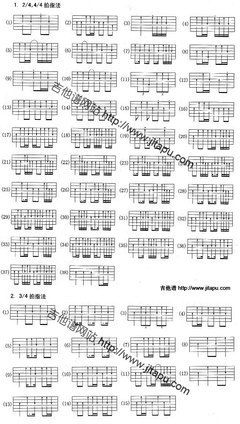 求吉他 右手的所有节奏型 吉他右手常用节奏型
