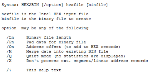 HEX文件和BIN文件格式区别 hex bin 区别