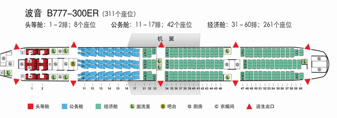 波音777 波音777座位图