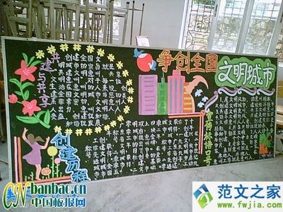 创文明城市手抄报 文明城市创建手抄报