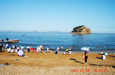 棒棰岛的海滨浴场 大连棒棰岛浴场