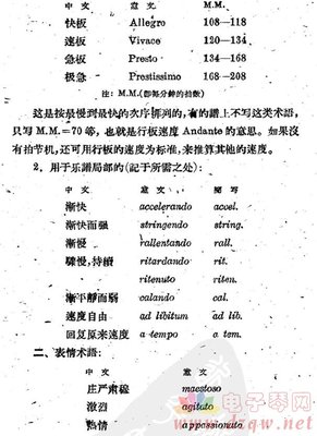 五线谱（速度、力度、表情）术语字典 音乐表情术语字典pdf