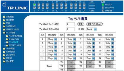 跨越交换机的TP-Link交换机配置VLAN部分图解(四) 交换机vlan配置