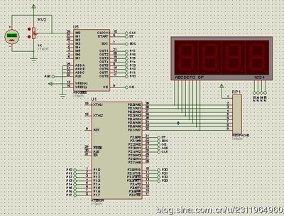 基于AT89C51，ADC0808的电压表protues仿真 adc0808