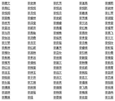 李姓女孩名字大全 独特新颖的女孩名字