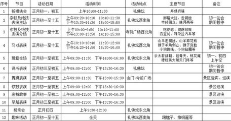 永年庙会时间表2 阳泉庙会时间表