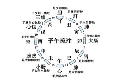 子午流注图 子午流注时间图