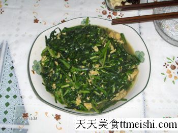 海鲜菠菜汆蛋 菠菜炒蛋