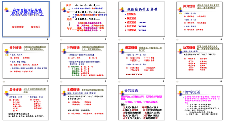 初中语文语法知识荟萃 初中语文语法基础知识