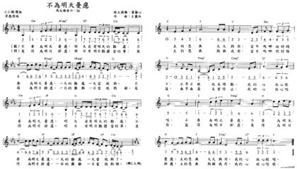 不要为明天忧虑！ 不要为明天忧虑歌曲