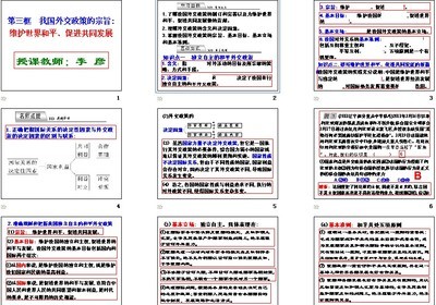 我国外交政策的宗旨：维护世界和平 促进共同发展（第九课第三框 五共同一促进心得体会