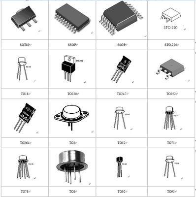 常用集成电路芯片封装图 集成电路芯片封装