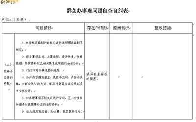 关于群众“办事难”专项治理自查自纠报告 专项资金自查自纠报告