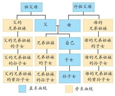 直系亲属和近亲属称呼 直系近亲属