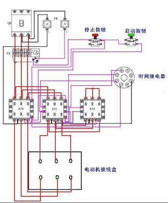 星三角启动控制电路实物接线图 星三角接线实物照片