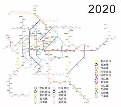 广州地铁规划2012-2040 上海地铁2040规划图