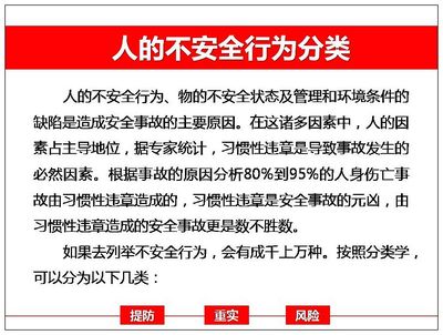 不安全行为的分类 什么叫不安全行为