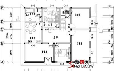 某二层别墅建筑平面设计施工图(平面CAD+结构CAD+PDF墨线图）,新筑 独栋别墅建筑施工图