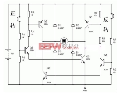 直流电机无级调速电路 直流电机正反转电路图