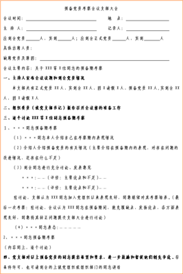 团支部会议记录范文会议记录格式方法特点 党支部会议决议范文