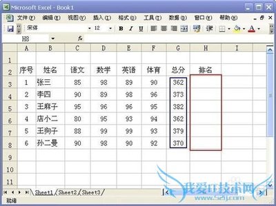 EXCEL计算名次的问题（两种方法if和rank函数） sql rank 函数