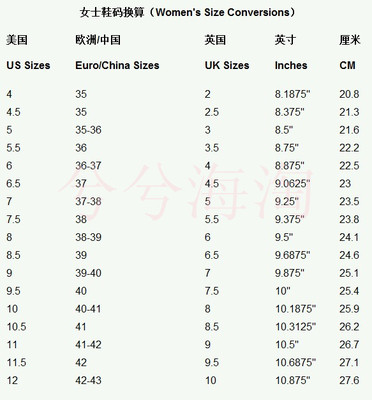 衣服尺寸换算表 英国 美国 欧洲_ 欧洲衣服尺寸对照表