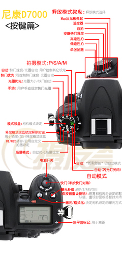 尼康D7000按键篇(留给不愿意看说明书的同学) 尼康d7000按键图解