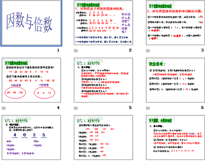 人教版五年级数学下册《因数与倍数》教学案例 五年级因数和倍数课件