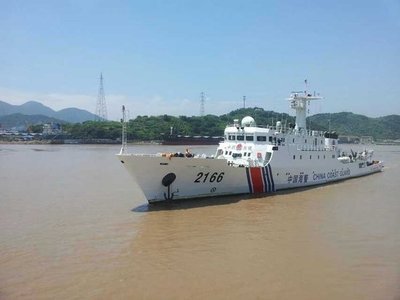 中国海警船携自卫武器赴南海(图) 海警南海分局