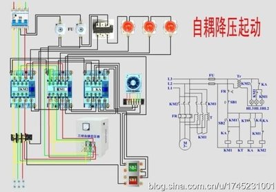 [转载]自耦降压启动柜XJ01的主回路和二次控制原理图(3 峰回路转