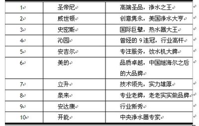 大机大用 家用净水机十大排名