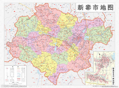 山东省泰安市新泰市地图 新泰市区地图