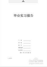 毕业论文或实习报告格式