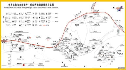 参观乐山大佛景区 乐山大佛景区游览路线