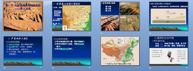 八年级地理下册第八章第一节《沟壑纵横的特殊地形区—黄土高原》 黄土丘陵沟壑区