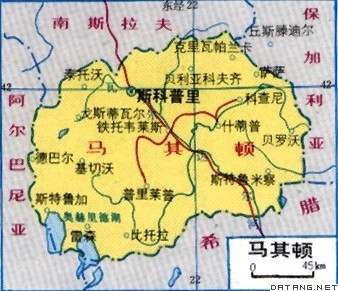 同周边邻国关系复杂的马其顿共和国 有周边邻国的中国地图