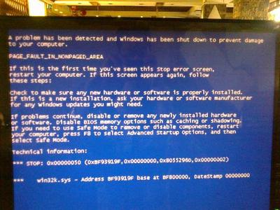 0x0000008E蓝屏代码，win32k.sys win32k.sys 蓝屏