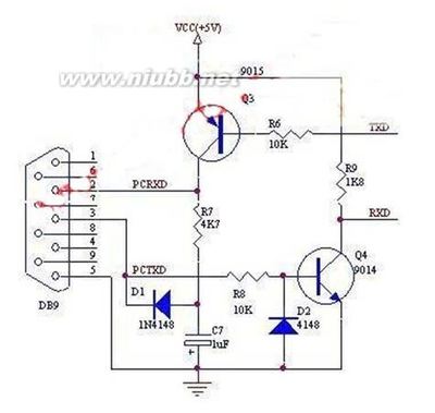 用分立元件实现串口通讯TTL/RS232电平转换的原理（转） ttl电平和rs232电平