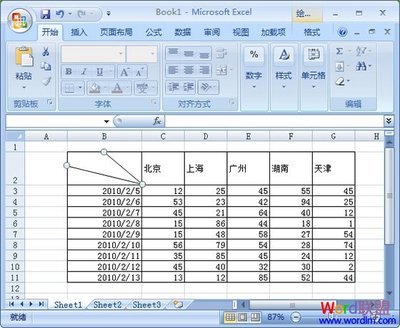 如何在EXCEL中画斜线，斜线表格 excel表格内画斜线