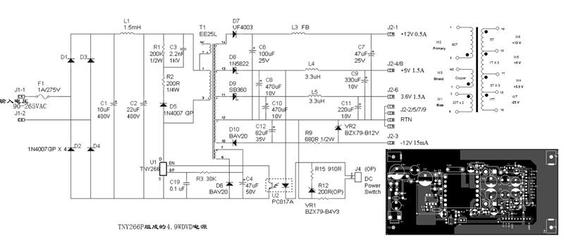 TNY266P开关电源芯片应用 tny266p