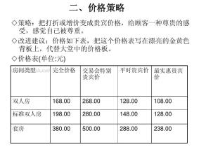  酒店销售计划方案 酒店销售计划