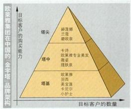  欧莱雅构建品牌金字塔 品牌金字塔 羽西要做哪一端?