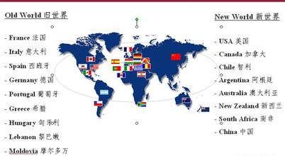  新旧世界葡萄酒国家 葡萄酒的新旧世界