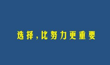  薄仕商贸：选择比努力重要