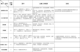  定岗定员定编实施方案 集团企业定员定编