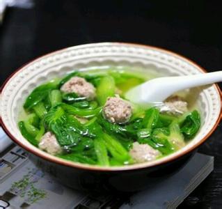 小白菜丸子汤视频 小白菜丸子汤