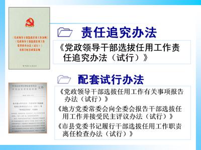 干部选拔任用责任追究 四项监督制度 四项监督制度-党政领导干部选拔任用工作责任追究办