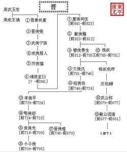 晋国世系（周朝） 晋国世系（周朝）-世系表，晋国世系（周朝）-