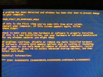 0x00000050蓝屏 win7 蓝屏故障 [18]0x00000050