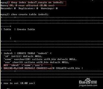 mysql 创建索引 mysql索引创建与删除
